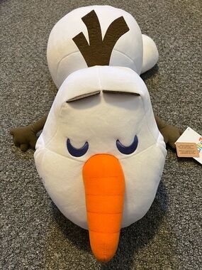 Disney Store NWT Olaf Cuddleez Frozen Plush Pillow Nap Toy Bedtime Sleepy